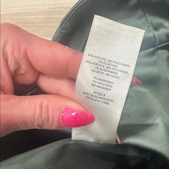 Aritzia Women’s Wilfred Gallery Green Satin Like Corset Top | 00 - Picture 4 of 4